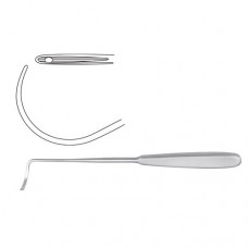 Deschamps Ligature Needle Blunt for Left Hand Stainless Steel, 24 cm - 9 1/2"